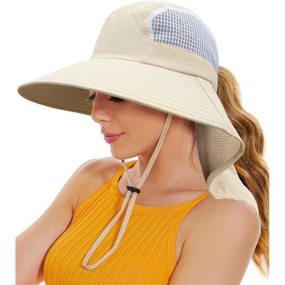 Sun Hats UV Protection Beige - Picture 1 of 6